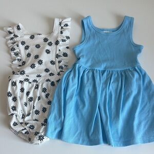 Cat & Jack| Blue and Floral Baby Dresses, 18M